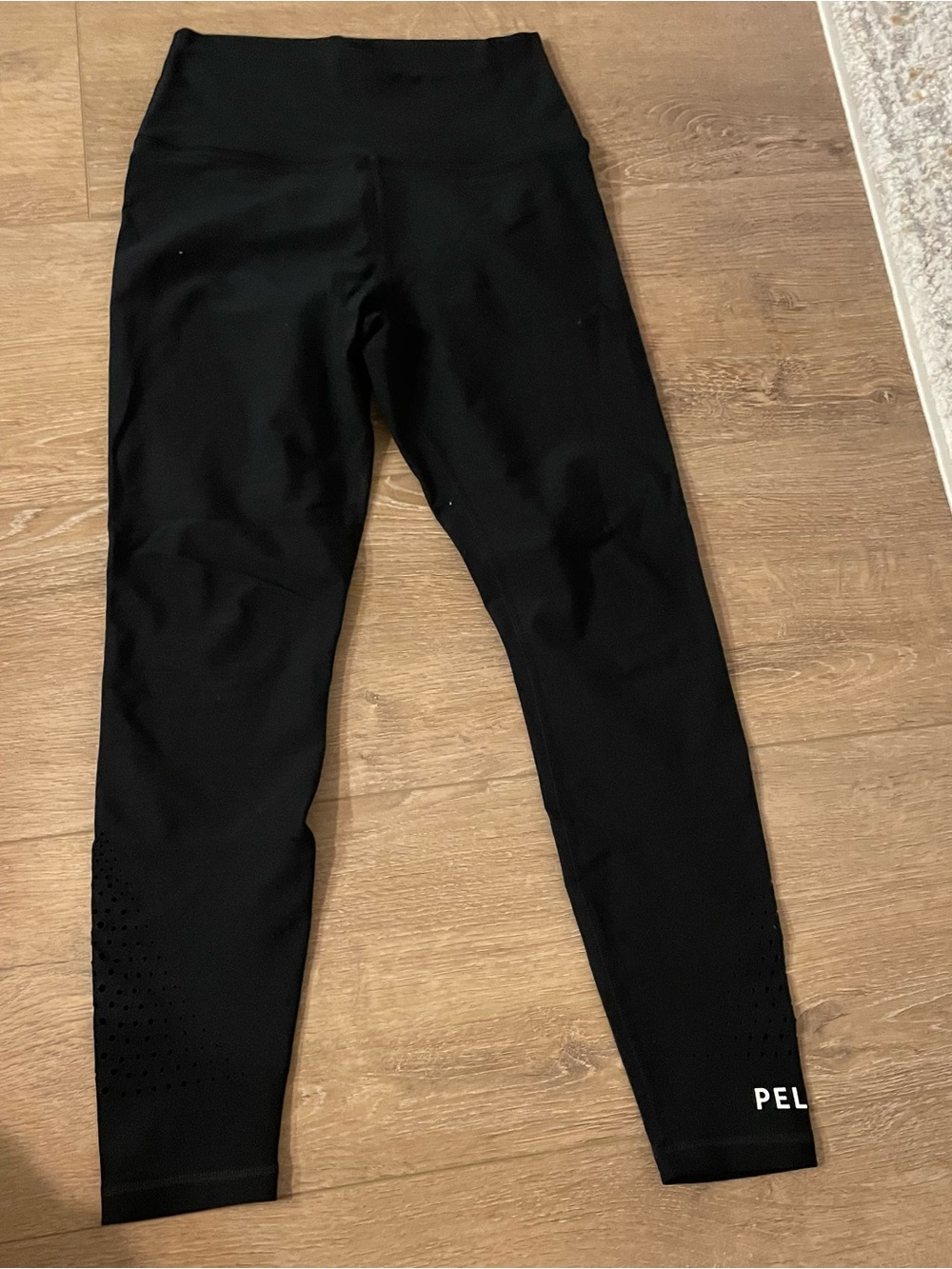 Peloton Black Women's High-Rise Performance Joggers with Perforated Ankles
